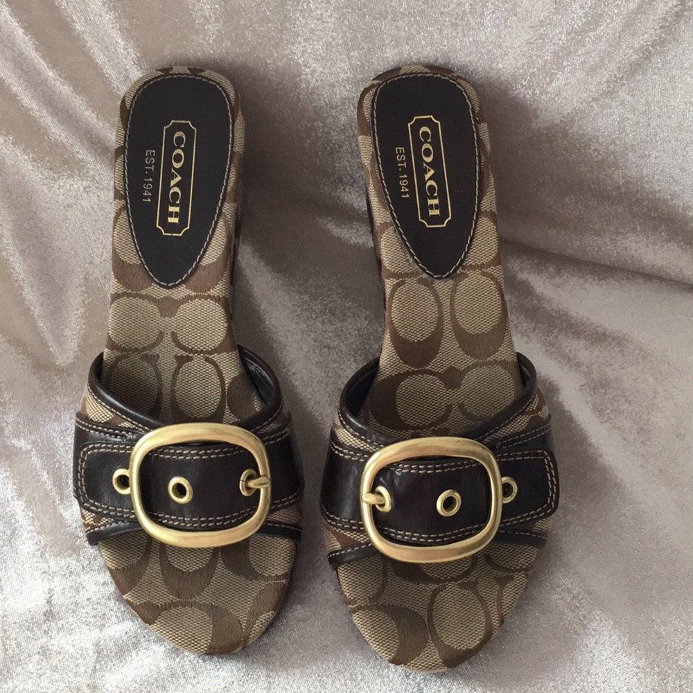 Coach Gretta Wedge Sandals/Mules/Slides